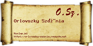 Orlovszky Szénia névjegykártya